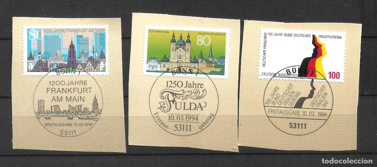 Sellos: alemania 1994 michel 1721/1723 usado - 11/7