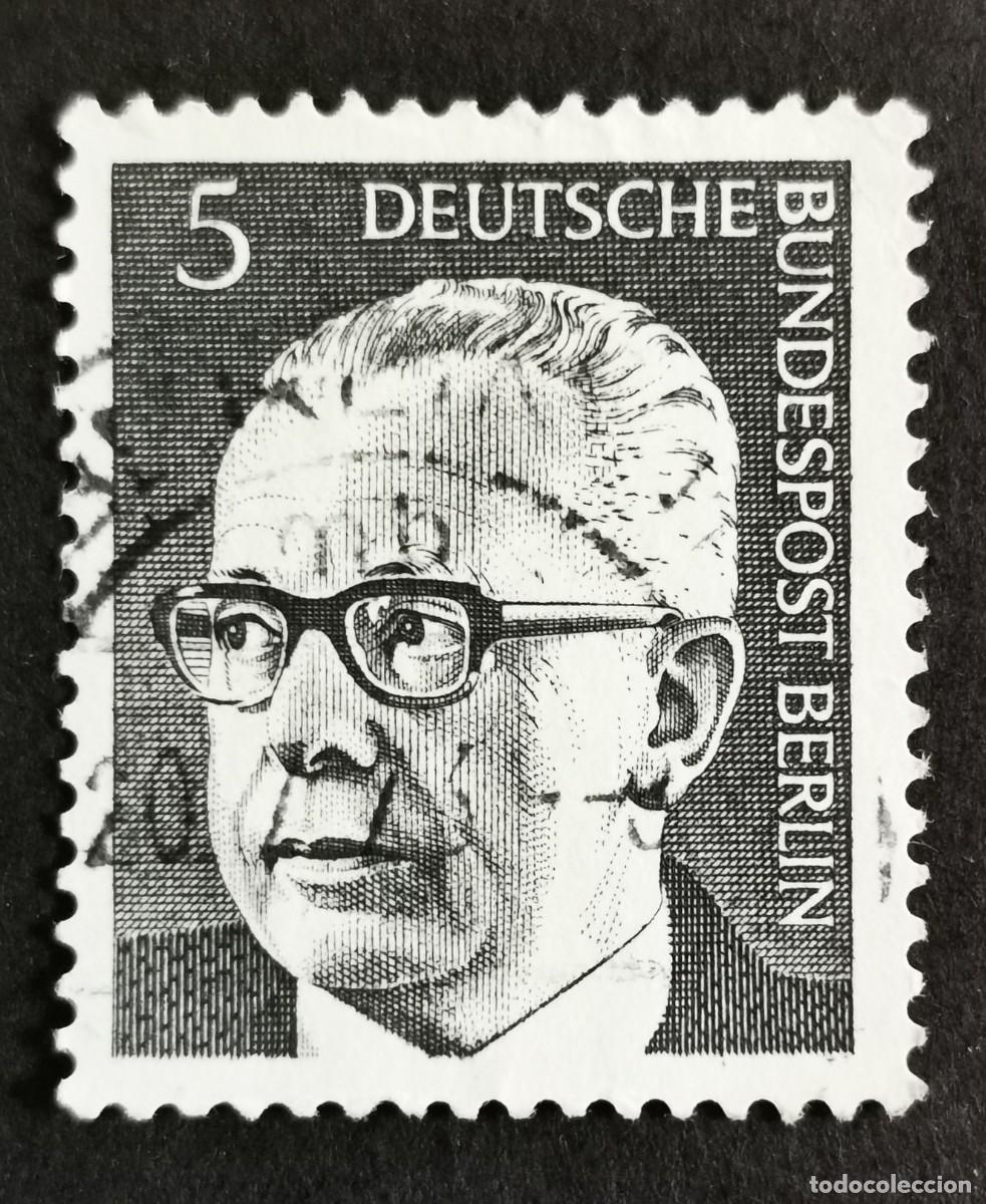 Sellos: Sello Alemania Berl&iacute;n 1970, Dr. Gustav Heinemann (1899-1976), 5 Pf Michel: DE-BE 359