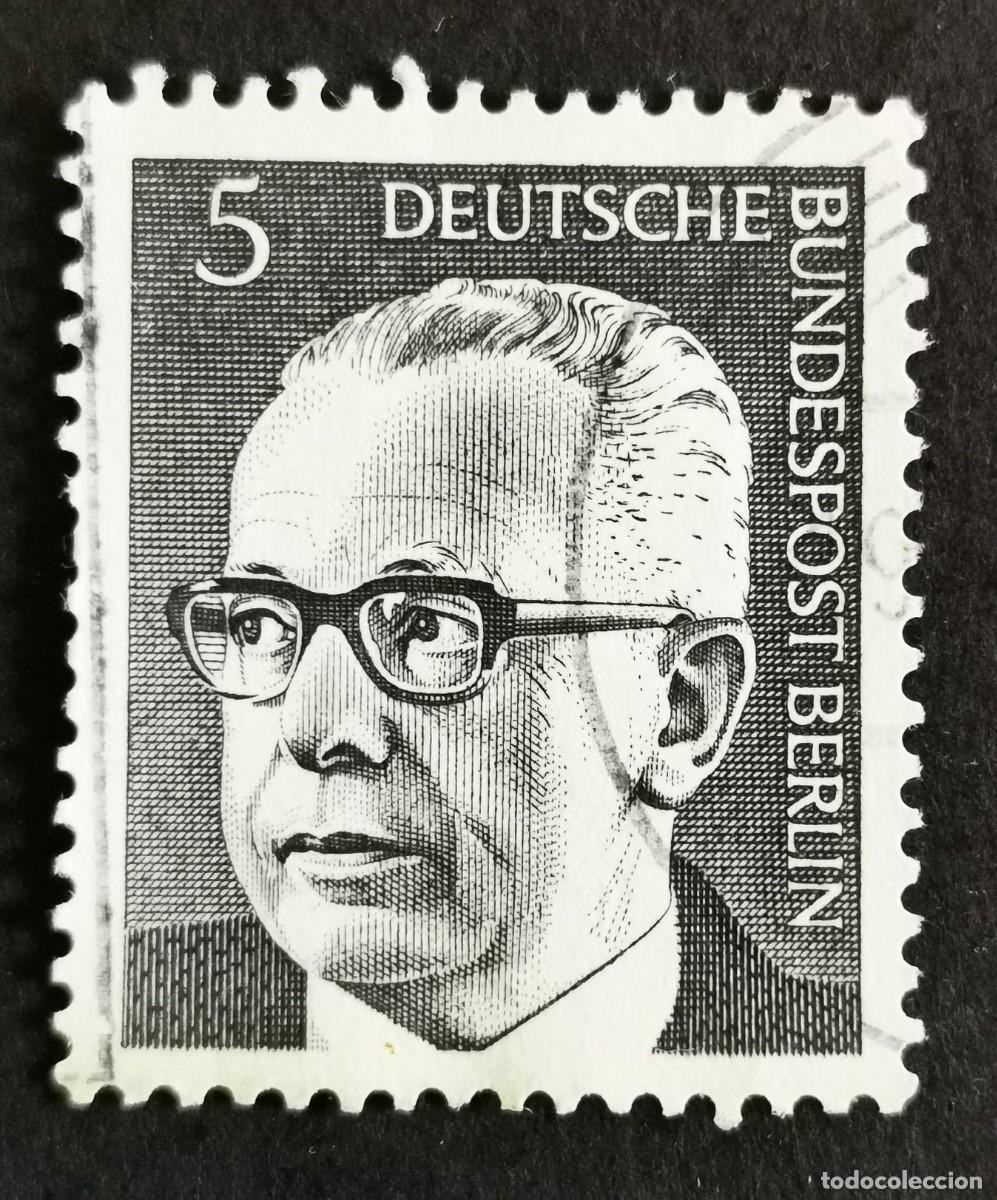 Sellos: Sello Alemania Berl&iacute;n 1970, Dr. Gustav Heinemann (1899-1976), 5 Pf Michel: DE-BE 359