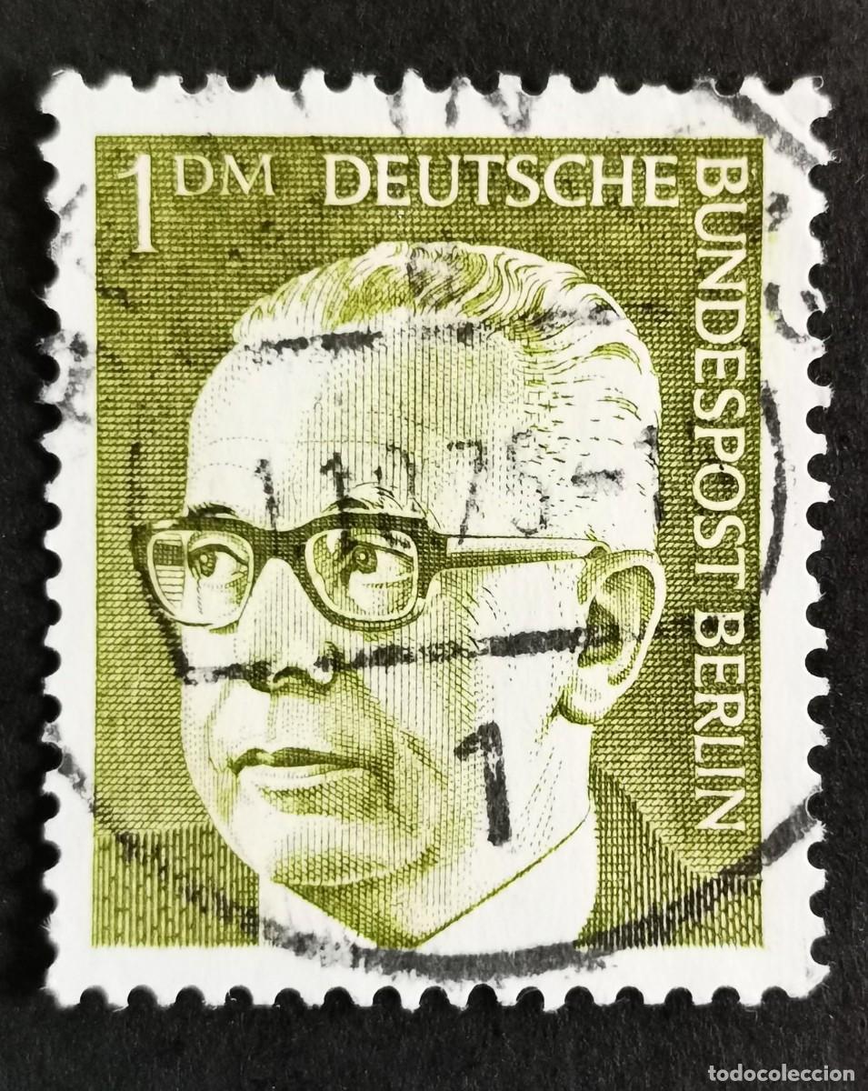 Sellos: Sello Alemania Berl&iacute;n 1970, Dr. Gustav Heinemann (1899-1976), 1 DM Michel: DE-BE 369