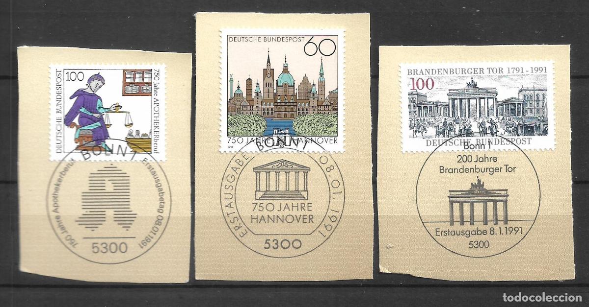 Sellos: alemania 1991 michel 1490/1492 usado - 11/8