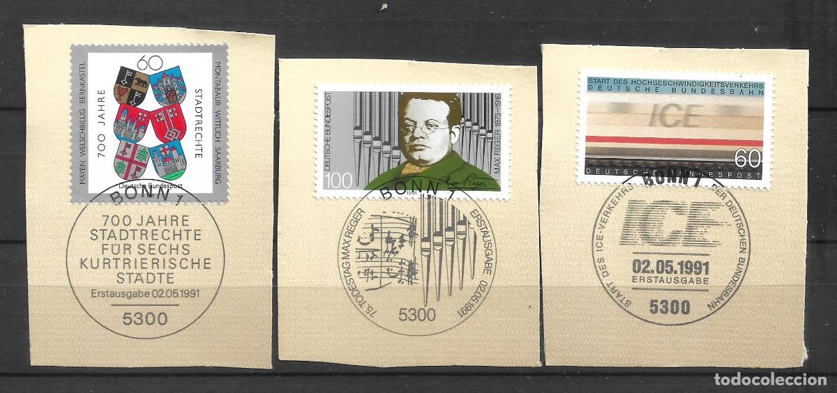 Sellos: alemania 1991 michel 1528/1530 usado - 11/10