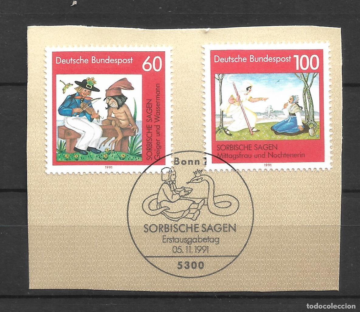 Sellos: alemania 1991 michel 1576/1577 usado - 11/12