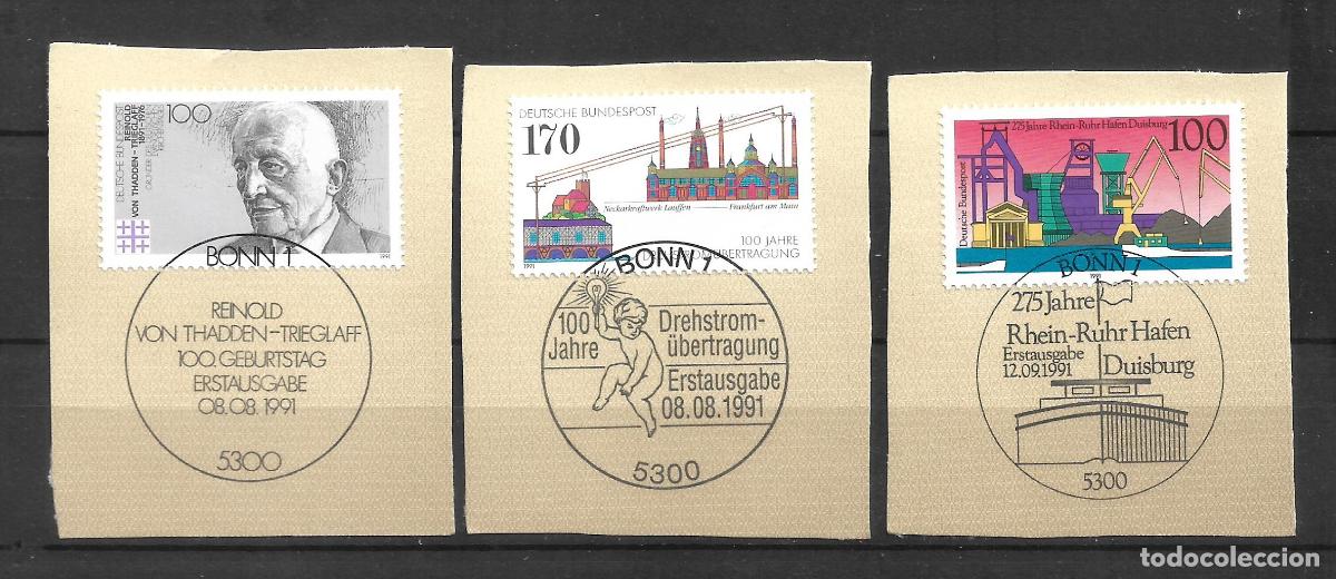 Sellos: alemania 1991 michel 1556/1558 usado - 11/14