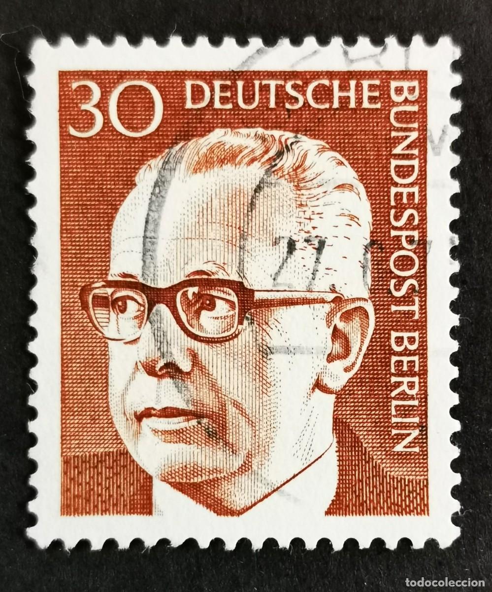 Sellos: Sello Alemania Berl&iacute;n 1971, Dr. Gustav Heinemann (1899-1976), 30 Pf. Michel: DE-BE 363
