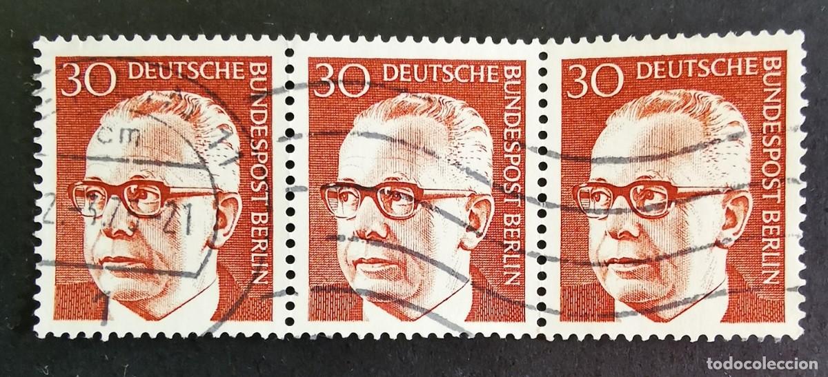 Sellos: Sello Alemania Berl&iacute;n 1971, Dr. Gustav Heinemann (1899-1976), 30 Pf. Michel: DE-BE 363