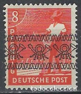 Sellos: ALEMANIA 1948 - ZONA BRIT&Aacute;NICA-AMERICANA, SOBRECARGADO CON CUERNO POSTAL - MSG