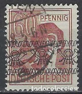 Sellos: ALEMANIA 1948 - ZONA BRIT&Aacute;NICA-AMERICANA, SOBRECARGADO CON CUERNO POSTAL - USADO