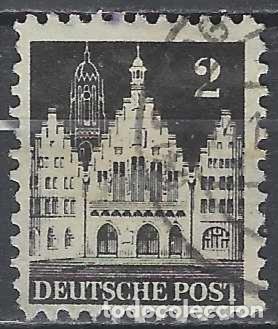 Sellos: ALEMANIA 1948 - ZONA BRIT&Aacute;NICA-AMERICANA, EDIFICIOS, AYUNTAMIENTO DE FRANKFURT - USADO