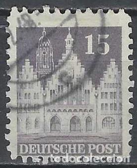 Sellos: ALEMANIA 1948 - ZONA BRIT&Aacute;NICA-AMERICANA, EDIFICIOS, AYUNTAMIENTO DE FRANKFURT - USADO
