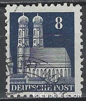 Sellos: ALEMANIA 1948 - ZONA BRIT&Aacute;NICA-AMERICANA, EDIFICIOS, CATEDRAL DE MUNICH - USADO