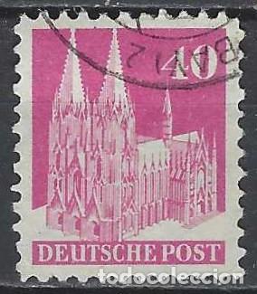 Sellos: ALEMANIA 1948 - ZONA BRIT&Aacute;NICA-AMERICANA, EDIFICIOS, CATEDRAL DE COLONIA - USADO