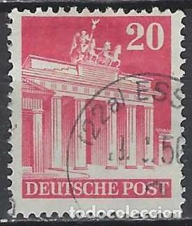 Sellos: ALEMANIA 1948 - ZONA BRIT&Aacute;NICA-AMERICANA, EDIFICIOS, A PUERTA DE BRANDEMBURGO - USADO