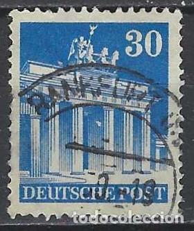 Sellos: ALEMANIA 1948 - ZONA BRIT&Aacute;NICA-AMERICANA, EDIFICIOS, A PUERTA DE BRANDEMBURGO - USADO