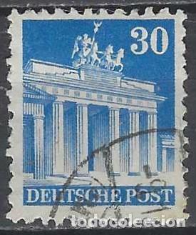 Sellos: ALEMANIA 1948 - ZONA BRIT&Aacute;NICA-AMERICANA, EDIFICIOS, A PUERTA DE BRANDEMBURGO - USADO