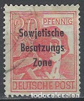 Sellos: ALEMANIA 1948 - ZONA SOVI&Eacute;TICA, SOBRECARGADO - USADO