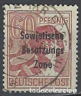 Sellos: ALEMANIA 1948 - ZONA SOVI&Eacute;TICA, SOBRECARGADO - USADO