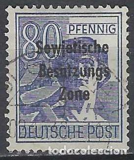 Sellos: ALEMANIA 1948 - ZONA SOVI&Eacute;TICA, SOBRECARGADO - USADO