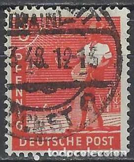 Sellos: ALEMANIA 1947 - ZONA ALIADA CONJUNTA, TRABAJO - USADO
