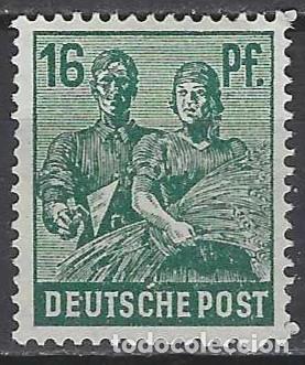 Sellos: ALEMANIA 1947 - ZONA ALIADA CONJUNTA, TRABAJO - USADO