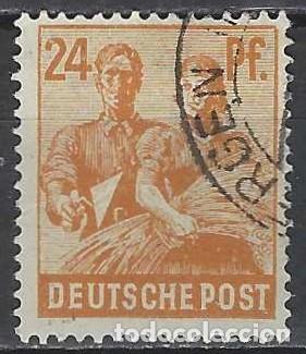 Sellos: ALEMANIA 1947 - ZONA ALIADA CONJUNTA, TRABAJO - USADO
