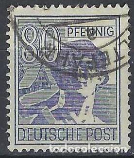 Sellos: ALEMANIA 1947 - ZONA ALIADA CONJUNTA, TRABAJO - USADO