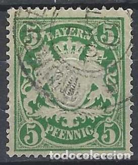 Sellos: BAVIERA 1888-1900 - ESCUDO DE ARMAS - USADO