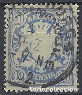 Sellos: BAVIERA 1888-1900 - ESCUDO DE ARMAS - USADO