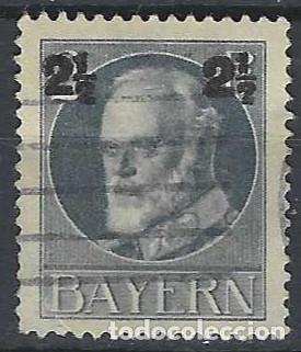 Sellos: BAVIERA 1916 - REY LUDWIG III, SOBRECARGADO - USADO