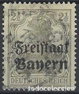 Sellos: BAVIERA 1919 - GERMAN&Iacute;A, SOBRECARGADO &rdquo;FREISTAAT BAYERN&rdquo; - USADO