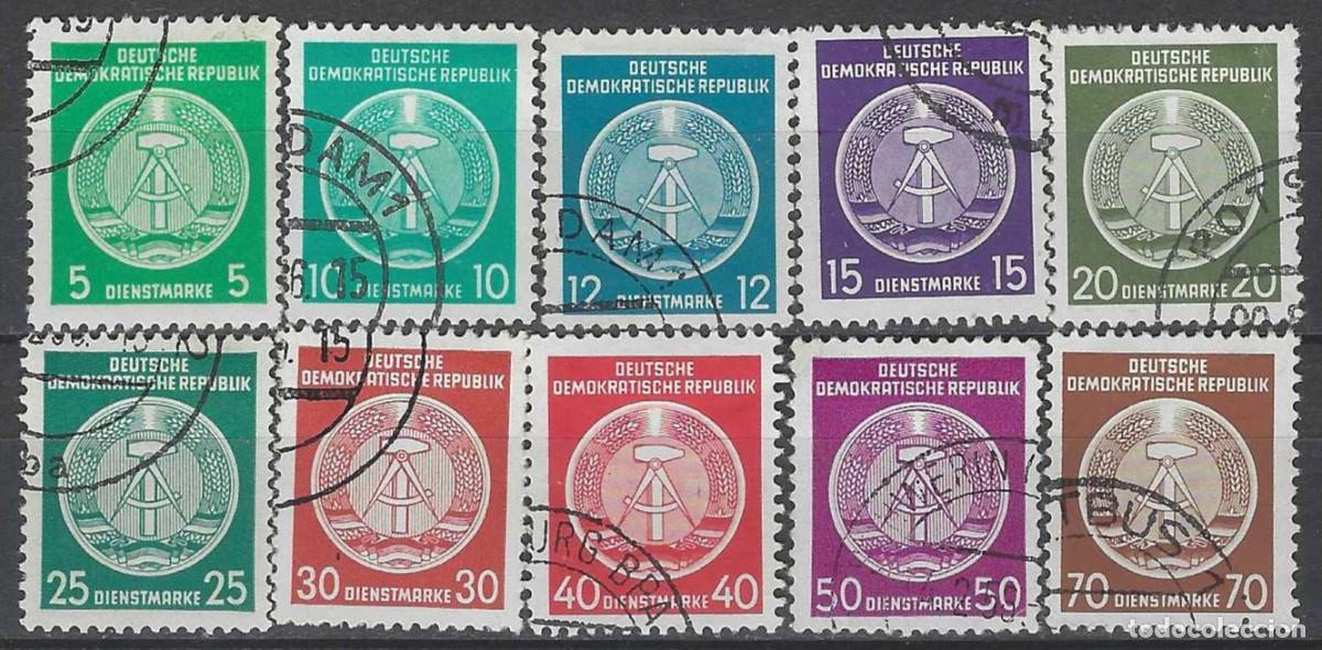 Sellos: ALEMANIA RDA/DDR 1954 - S.OFICIALES, ESCUDO DE ARMAS, S.COMPLETA - USADOS
