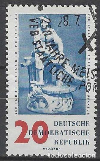Sellos: ALEMANIA RDA/DDR 1960 - 250&ordm; ANIV, DE LA F&Aacute;BRICA DE PORCELANA DE MEISSEN, ALFARERO - USADO