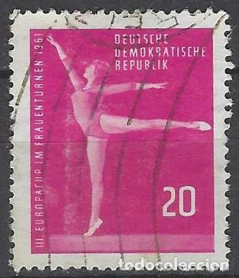 Sellos: ALEMANIA RDA/DDR 1961 - DEPORTES, GIMNASIA - USADO