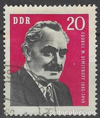 Sellos: ALEMANIA RDA/DDR 1962 - 80&ordm; ANIV. DEL NACIMIENTO DE GEORGI DIMITROV - USADO