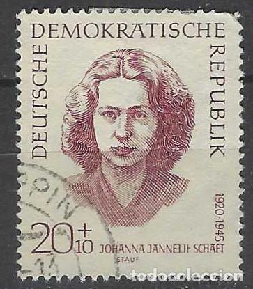 Sellos: ALEMANIA RDA/DDR 1962 - H&Eacute;ROES DE LA RESISTENCIA - USADO