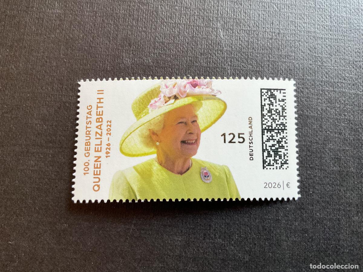 Sellos: ALEMANIA A&Ntilde;O 2026. CENTENARIO NACIMIENTO REINA ISABEL II