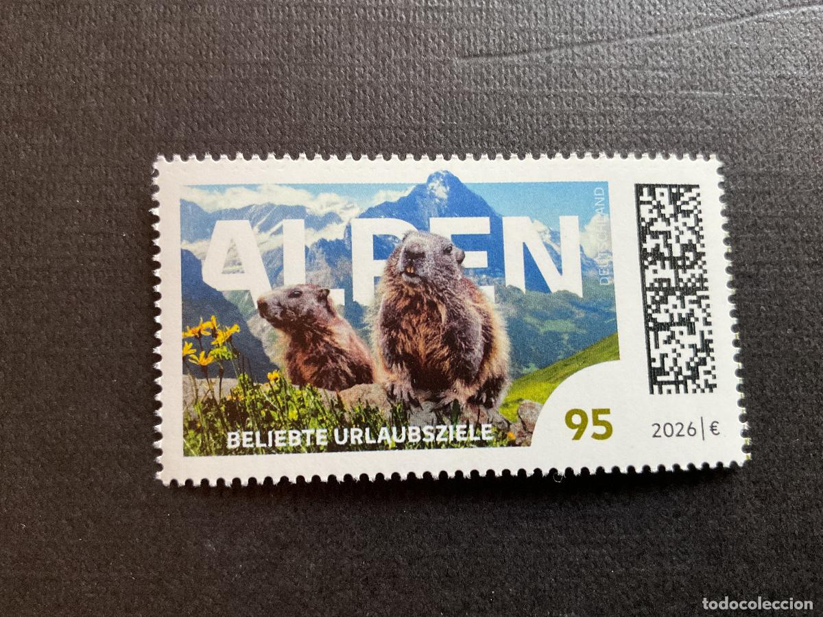 Sellos: ALEMANIA A&Ntilde;O 2026 FAUNA DE LOS ALPES