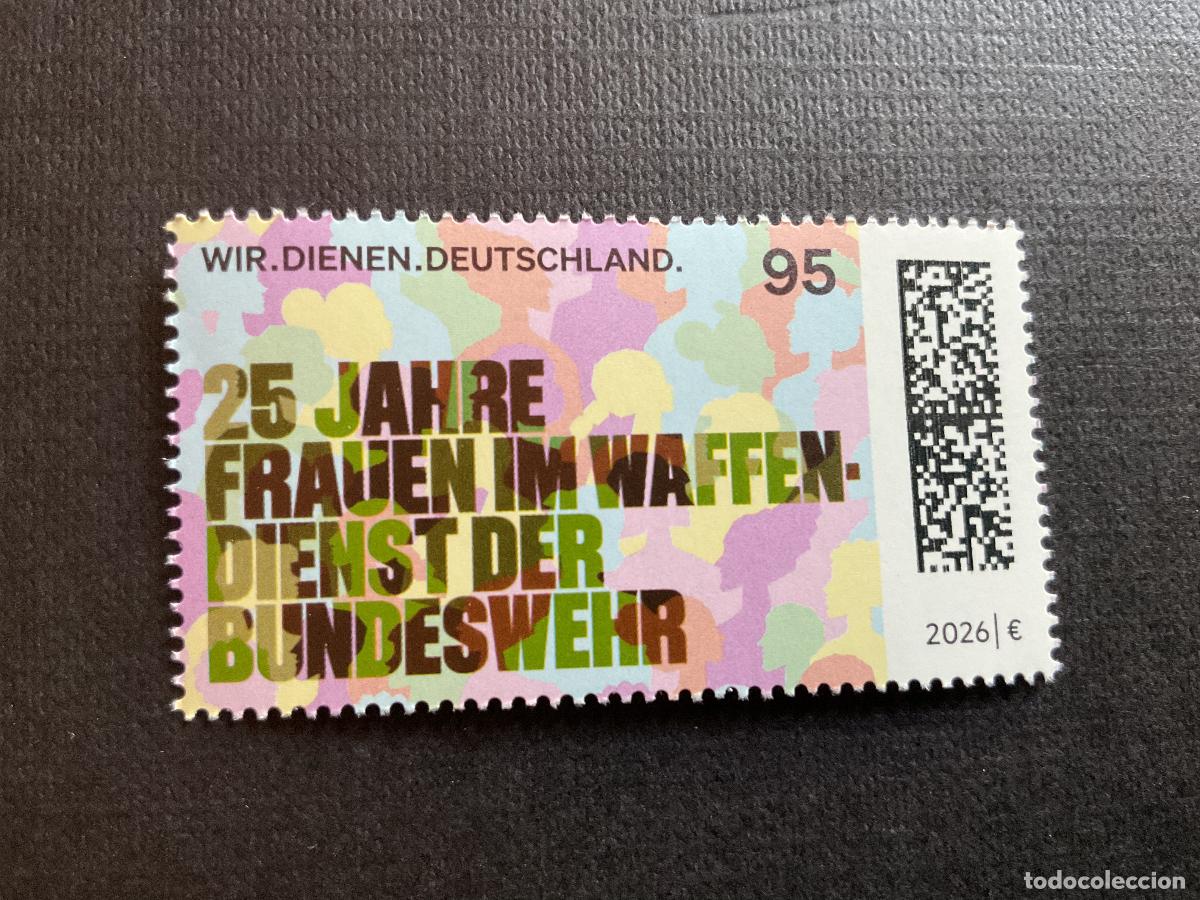 Sellos: ALEMANIA A&Ntilde;O 2026 25 ANIVERSARIO MUJERES EN EL EJERCITO ALEMAN