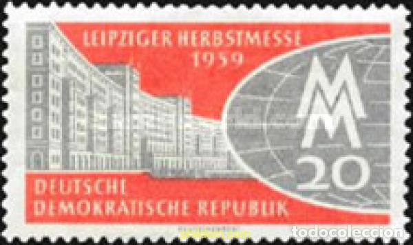 Sellos: 150549 MNH ALEMANIA DEMOCRATICA 1959 FERIA DE OTO&Ntilde;O DE LEIPZIG