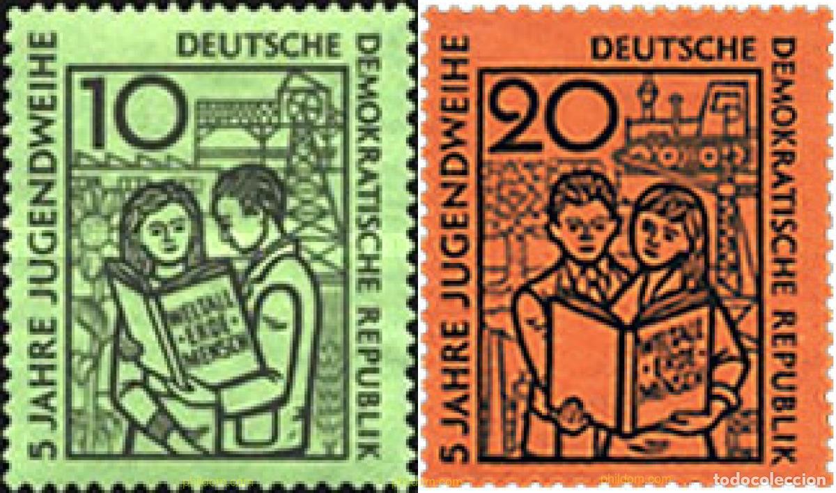 Sellos: 39853 MNH ALEMANIA DEMOCRATICA 1959 5 ANIVERSARIO DE LA ORGANIZACION JUVENIL