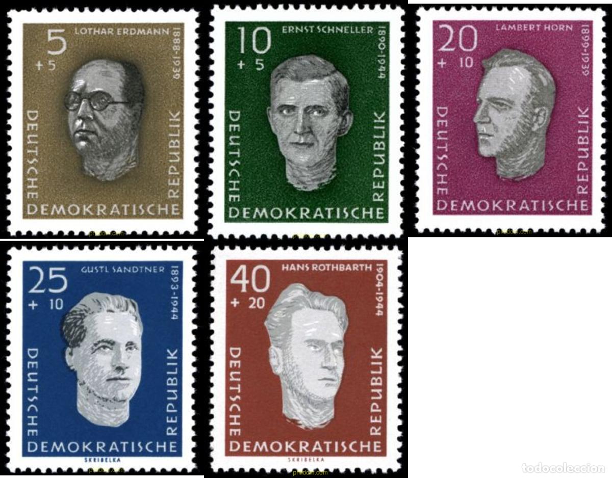 Sellos: 706371 MNH ALEMANIA DEMOCRATICA 1960 HOMENAJE A LAS VICTIMAS DEL NAZISMO