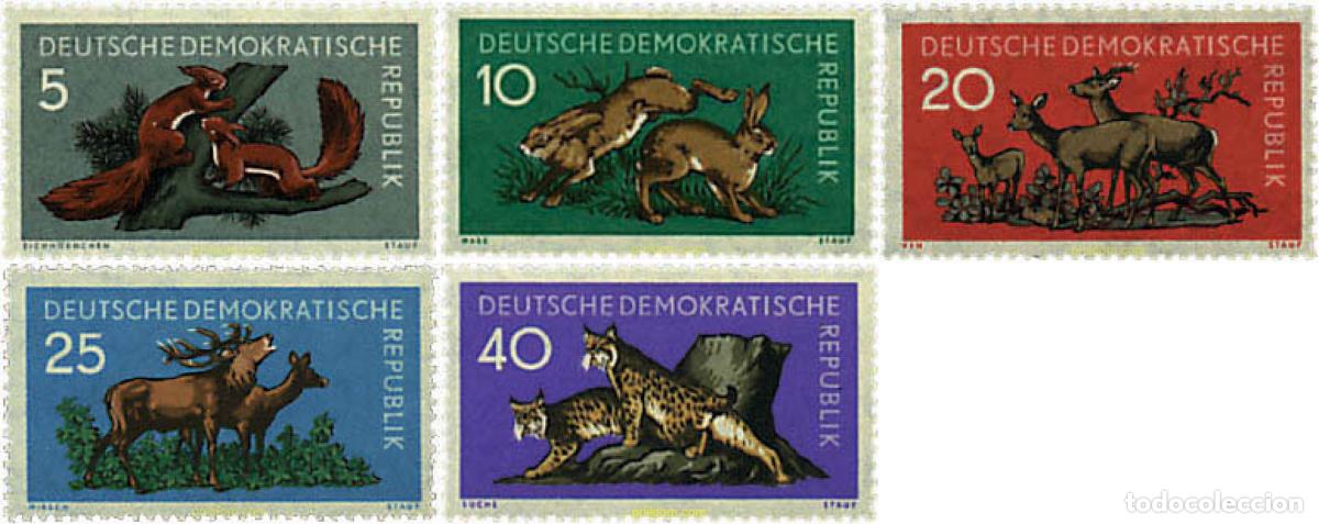 Sellos: 64467 MNH ALEMANIA DEMOCRATICA 1959 FAUNA SALVAJE