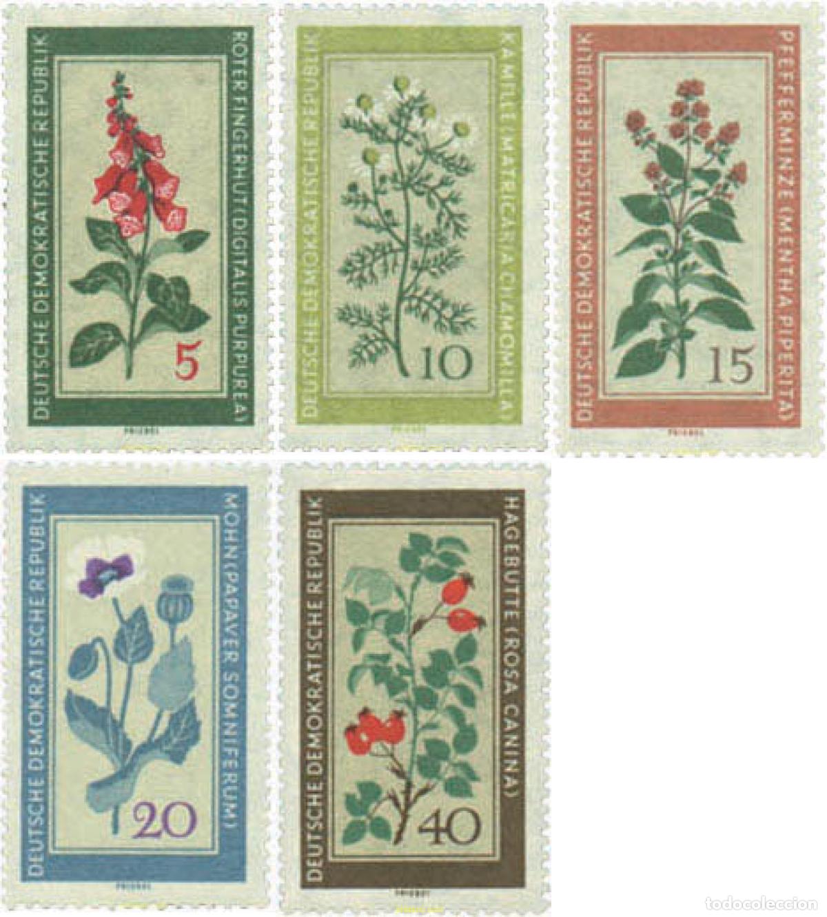 Sellos: 80024 MNH ALEMANIA DEMOCRATICA 1960 PLANTAS MEDICINALES