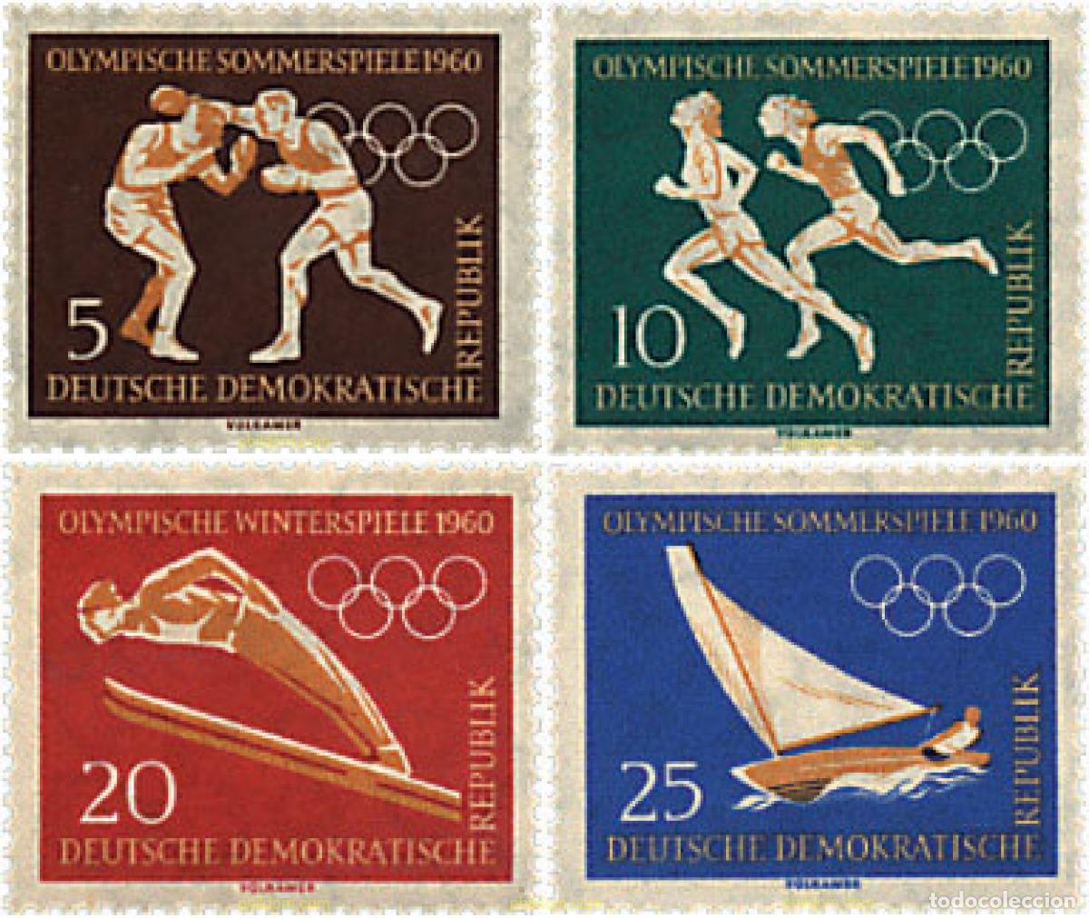 Sellos: 70358 MNH ALEMANIA DEMOCRATICA 1960 17 JUEGOS OLIMPICOS VERANO ROMA 1960. - 8 JUEGOS OLIMPICOS INVI