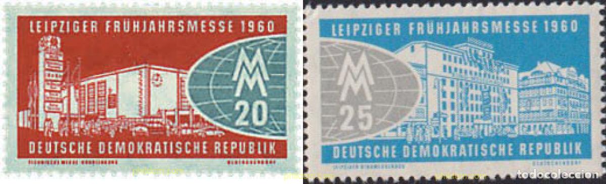 Sellos: 39855 MNH ALEMANIA DEMOCRATICA 1960 FERIA DE PRIMAVERA DE LEIPZIG