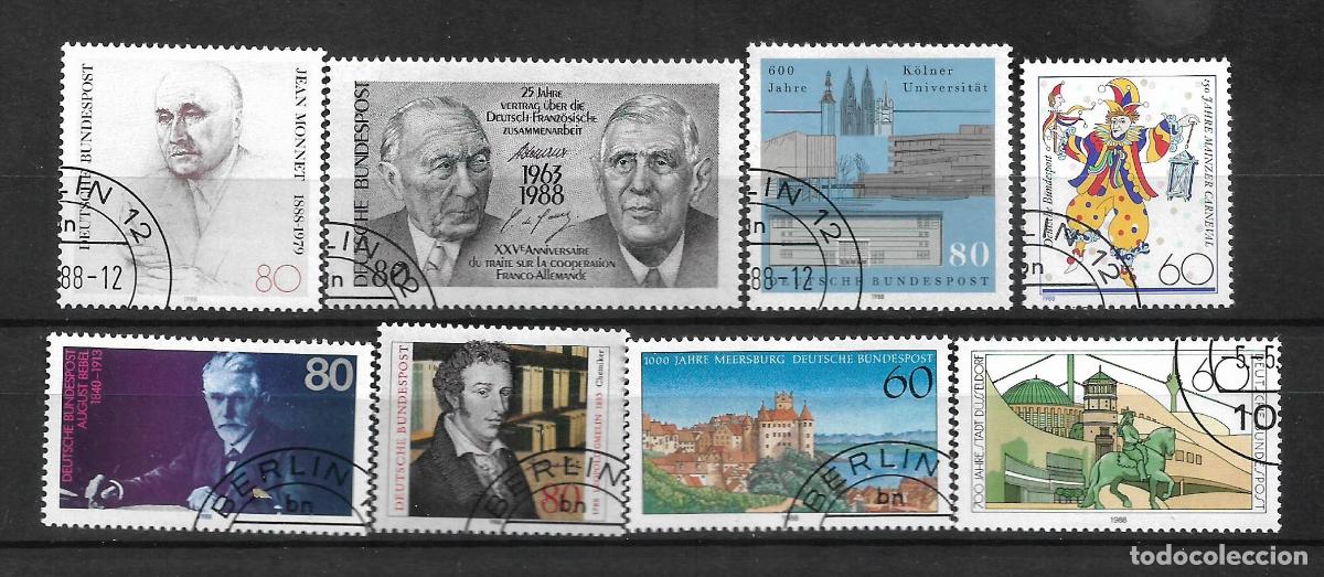 Sellos: alemania 1988 lote 8 series completas usado ** - 14/2