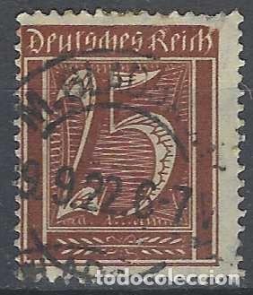 Sellos: ALEMANIA 1921-22 - SERIE B&Aacute;SICA, CIFRAS, MARR&Oacute;N - USADO