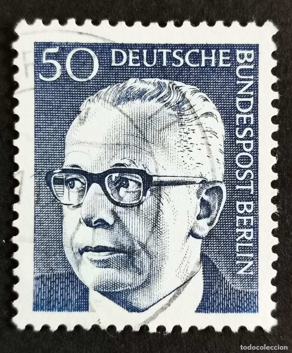 Sellos: Sello Alemania Berl&iacute;n 1971, Dr. Gustav Heinemann (1899-1976), 50 Pf. Michel: DE-BE 365