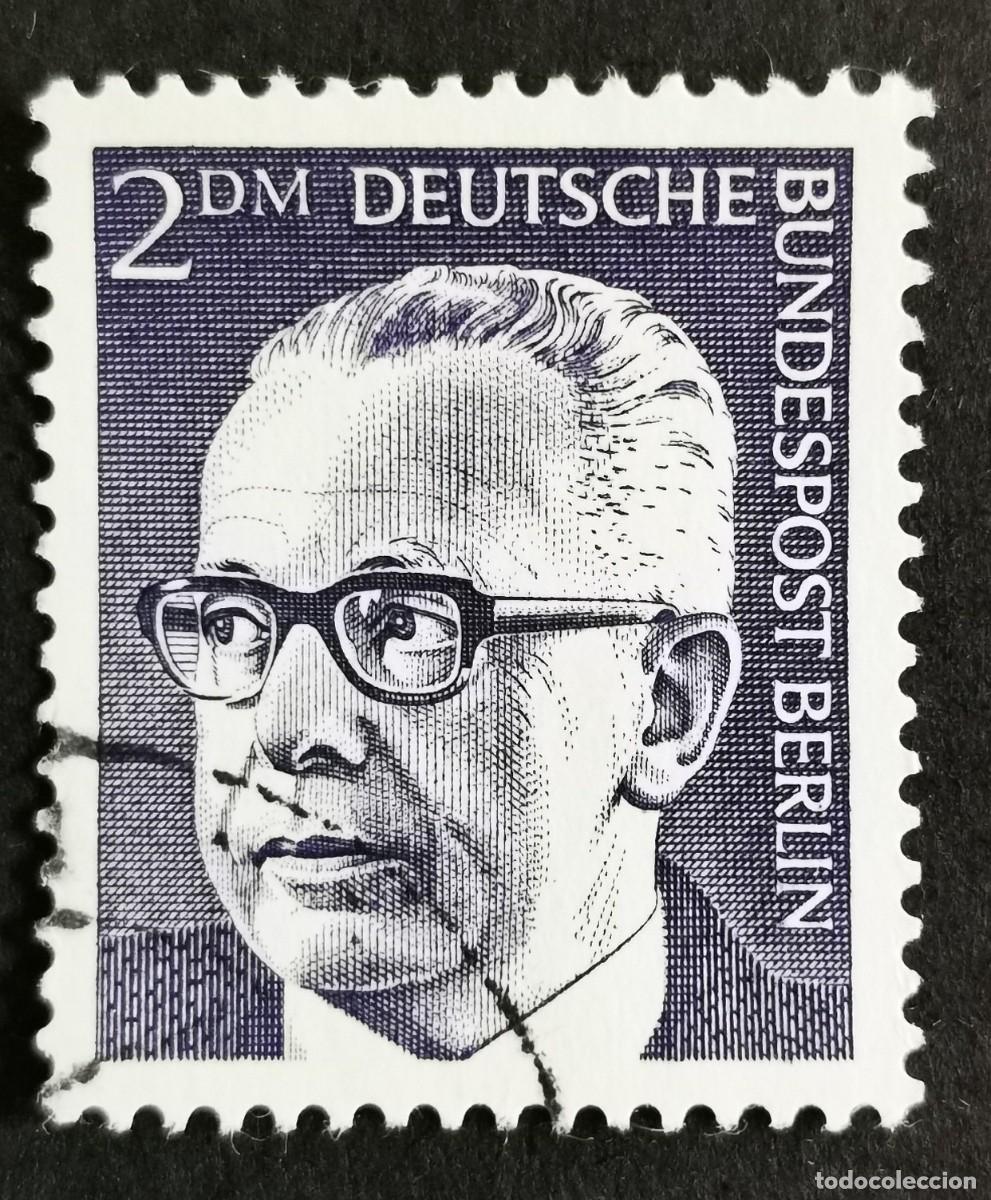 Sellos: Sello Alemania Berl&iacute;n 1971, Dr. Gustav Heinemann (1899-1976), 2 DM Michel: DE-BE 370