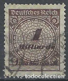 Sellos: ALEMANIA 1923 - SERIE B&Aacute;SICA, CIFRAS, SOBRECARGADO, MARR&Oacute;N - USADO